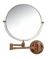 Magnifying mirror in bathroom context