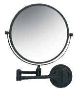 Magnifying mirror in bathroom context