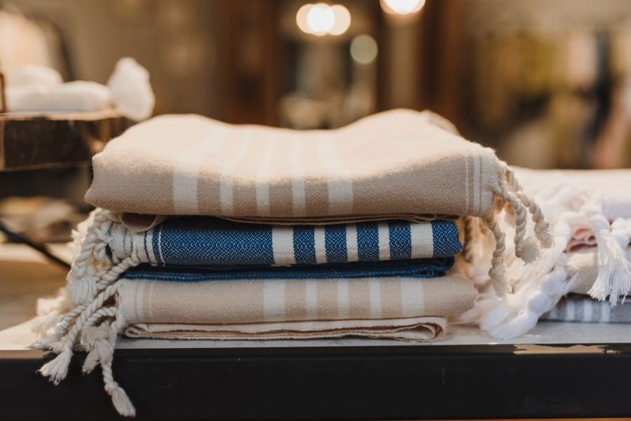 Folded bath linen