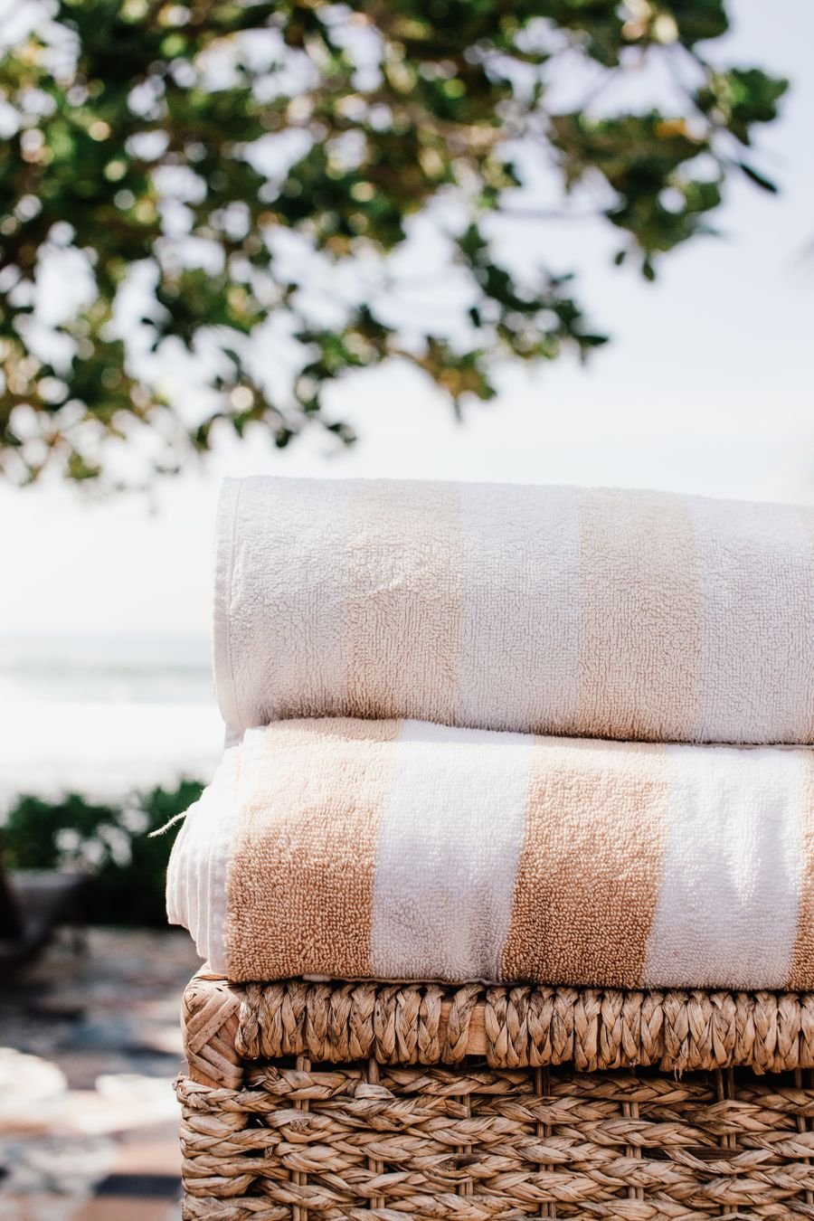 Rolled bath towels
